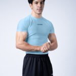 Compression Half Sleeves T-shirt - Ocean Blue