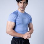Compression Half Sleeves T-shirt - Sky Blue