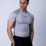 Compression Half Sleeves T-shirt - Light Grey