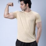 Coitonic Dry-Fit Half Sleeves T-Shirt - Beige
