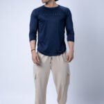 Coitonic Dry-Fit Full Sleeves T-Shirt - Navy Blue