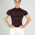 Compression Half Sleeves High Neck T-shirt - Maroon