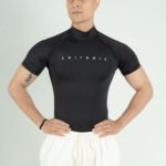 Compression Half Sleeves High Neck T-shirt - Black