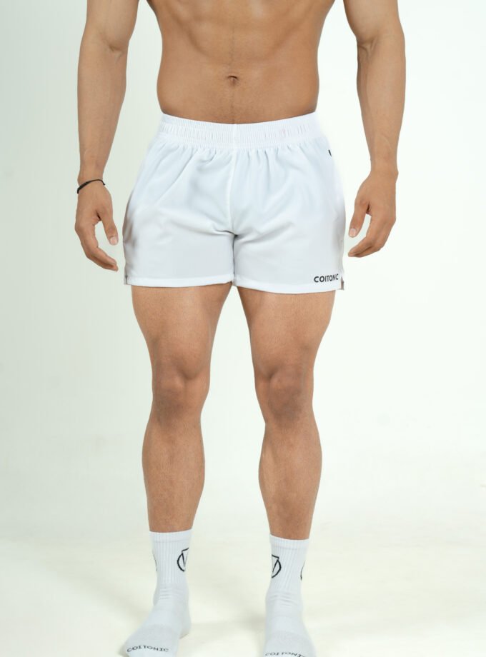 Flex Shorts - White, Medium